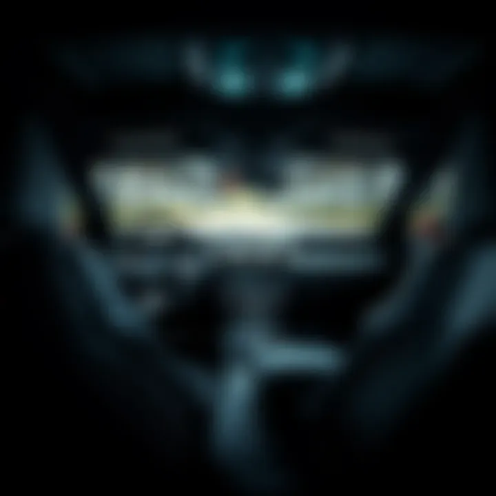 Interior layout highlighting technology features of the 2019 Ford Mustang EcoBoost