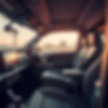 Interior features of a 2021 compact truck