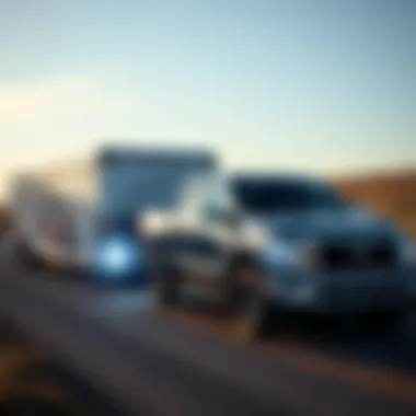 Towing capability showcased by a compact truck