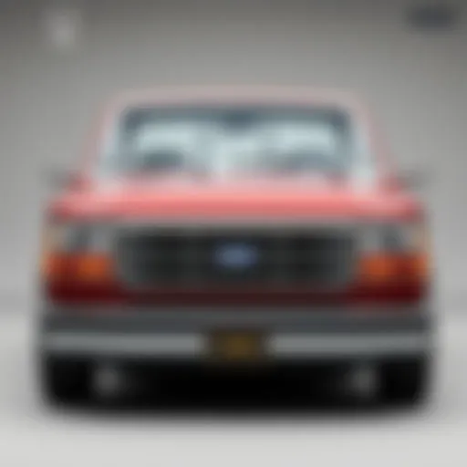 Classic front view of the 1993 Ford F150 showcasing its iconic grille and headlights