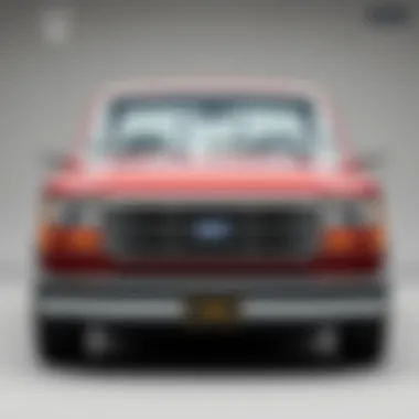 1993 Ford F150 Front View Classic front view of the 1993 Ford F150 showcasing its iconic grille and headlights