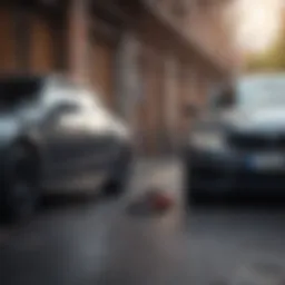 Professional locksmith using tools to unlock a car