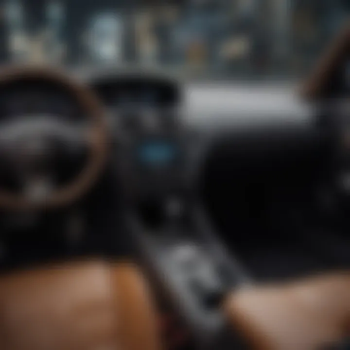 Interior dashboard of the Acura R-Type highlighting advanced technology