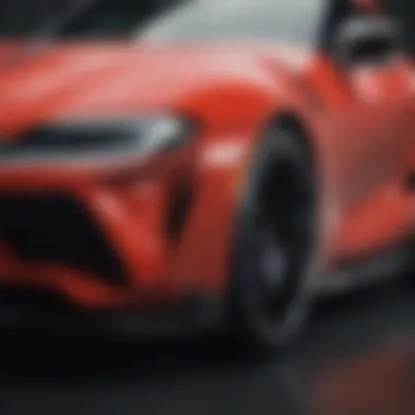 Performance Features of the New Toyota Supra Close-up of the Supra's performance features under the hood