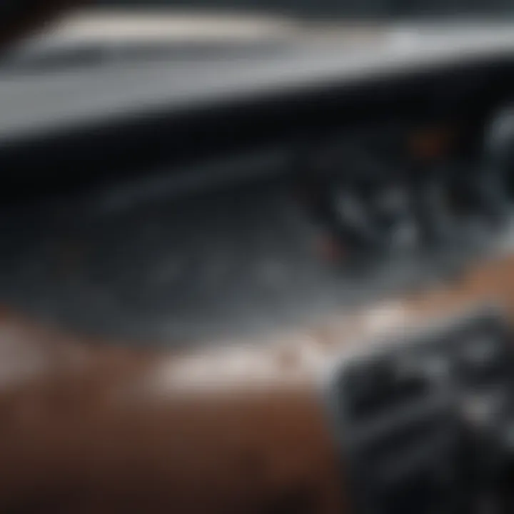 A close-up of a car's dashboard showing a damage report