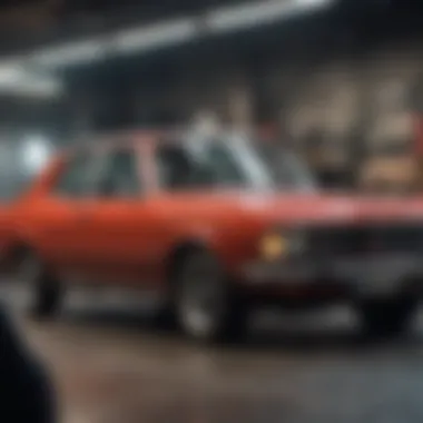 A person reviewing a car's history report