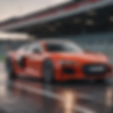 Audi super sports car on a racetrack demonstrating performance