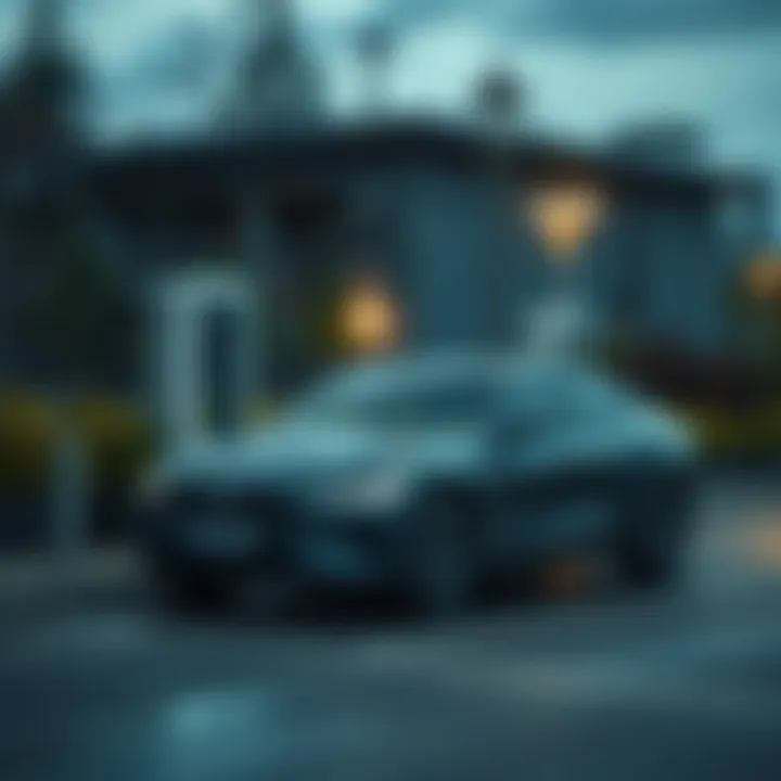 Electric vehicle charging station with modern design