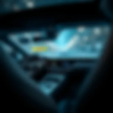 Futuristic car dashboard showcasing advanced technology