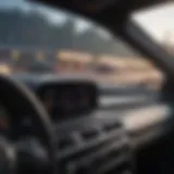 Sleek dashboard with modern accessories