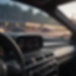 Sleek dashboard with modern accessories