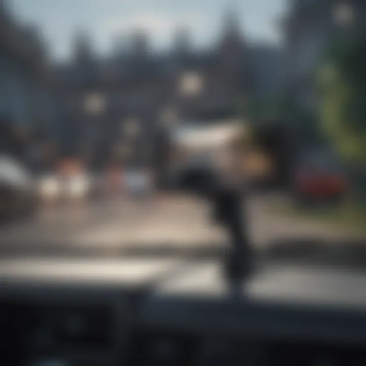 High-tech smartphone mount in a vehicle