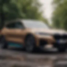 Sleek exterior of BMW iX showcasing its modern design