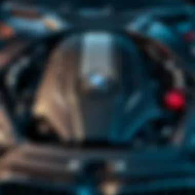 High-performance engine of the BMW M8 Competition emphasizing its engineering prowess