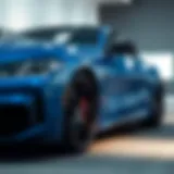 Sleek exterior design of the BMW M8 Competition showcasing its aerodynamic features