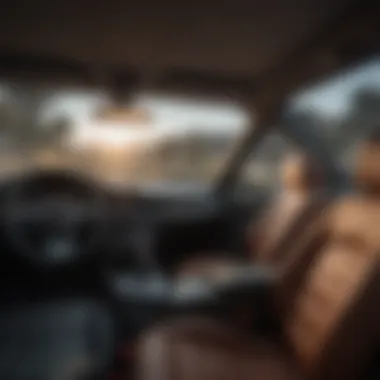 Reduced Glare in Car Interior Car interior showcasing reduced glare from heat proof window tint