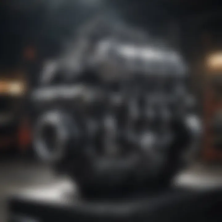 Detailed view of the diesel engine performance features