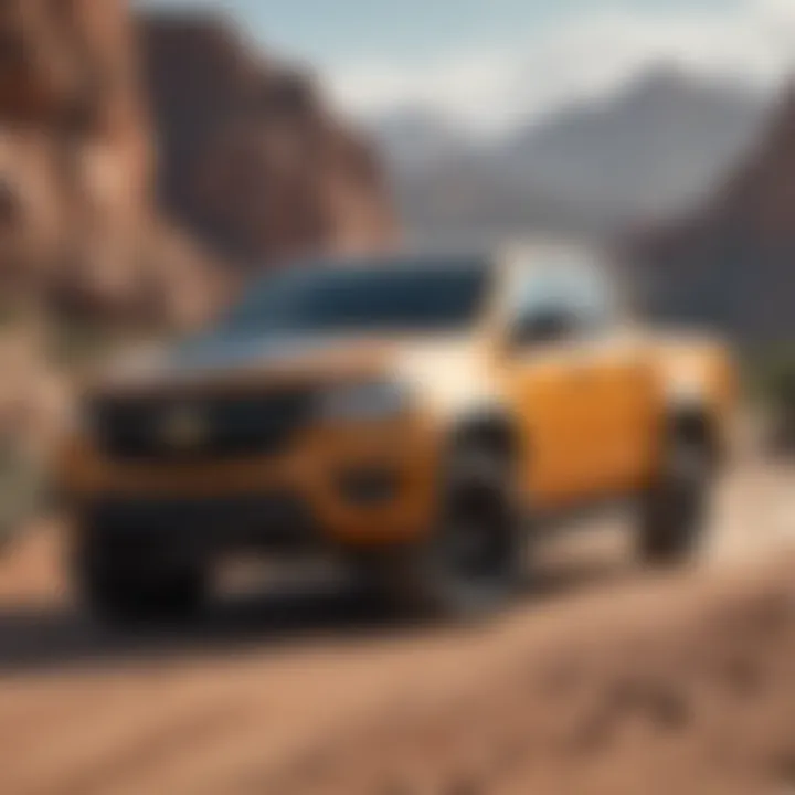 Chevrolet Colorado RS navigating rugged terrain, emphasizing its performance capabilities.