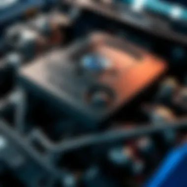 Engineering Excellence of the 2002 WRX Engine Close-up of the engine of the 2002 Subaru WRX emphasizing engineering excellence