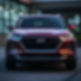 Front view of the 2020 Hyundai Santa Fe showcasing its sleek design