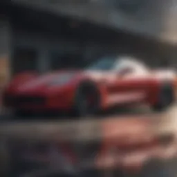 Exterior design of the Chevrolet Corvette showcasing its sleek lines and aerodynamic shape