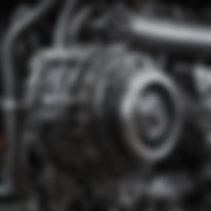 Close-up of the diesel engine of 2018 Nissan Titan XD