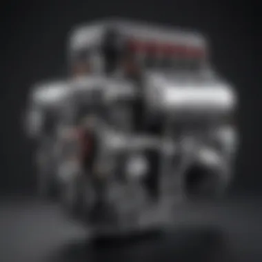 Futuristic concept rendering of Honda's upcoming six-cylinder engine technology.