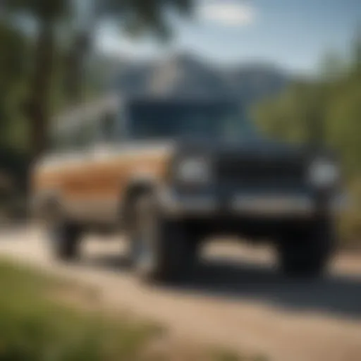 Jeep Wagoneer exterior view showcasing its design