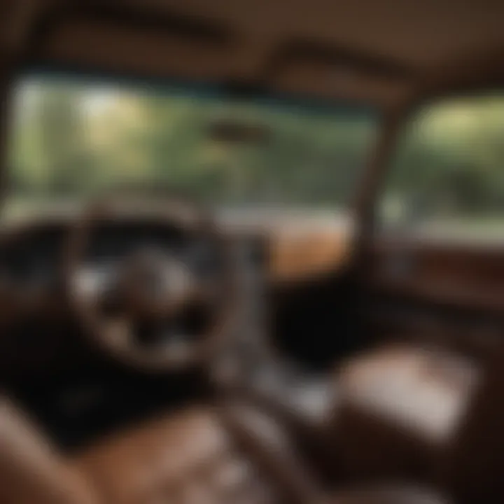 Interior of Jeep Wagoneer with luxurious features