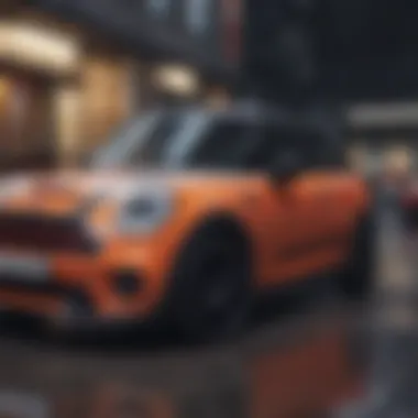 Mini Cooper RS parked showcasing its market presence and style.