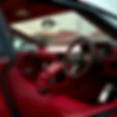 Luxury Details of the Countach Cockpit Interior cockpit of the 1983 Lamborghini Countach featuring luxury details