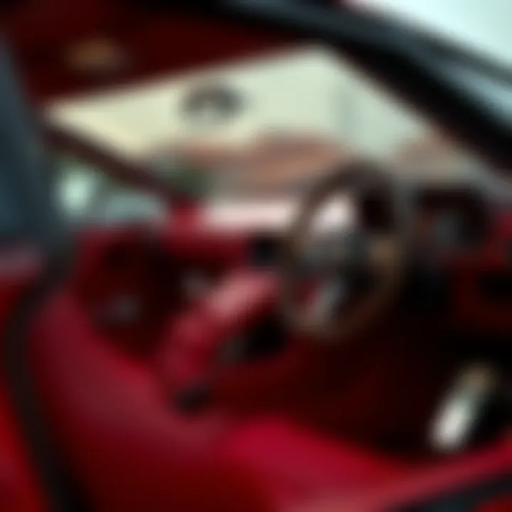 Luxury Details of the Countach Cockpit Interior cockpit of the 1983 Lamborghini Countach featuring luxury details