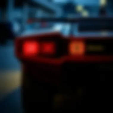 Distinctive Taillights of the Countach Rear view of the 1983 Lamborghini Countach highlighting its distinct taillights