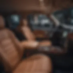 Interior view of a luxurious full-size SUV showcasing spacious seating and advanced technology