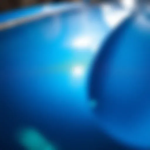 A close-up view of a high gloss car finish reflecting sunlight