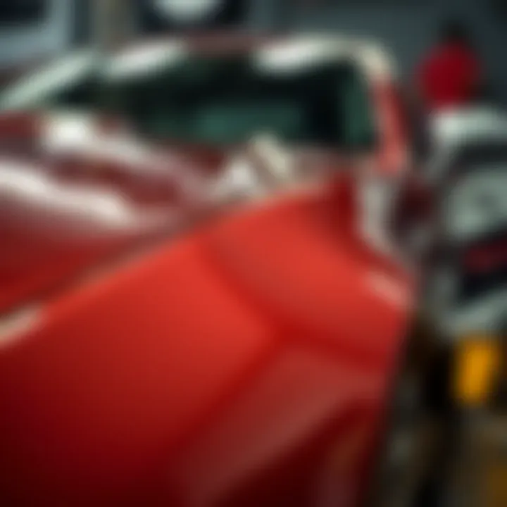 Stunning High Gloss Shine A beautifully polished car showcasing a stunning high gloss shine