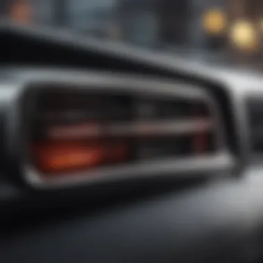 Close-up view of a shiny car dashboard showing pristine plastic surfaces after cleaning