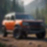 Exterior view of the Ford Bronco Sport showcasing its rugged design.