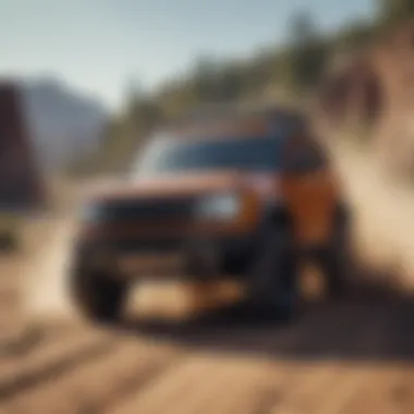 Ford Bronco Sport driving off-road demonstrating its performance capabilities.