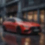 Dynamic exterior view of the 2021 Mercedes-Benz A 35 AMG
