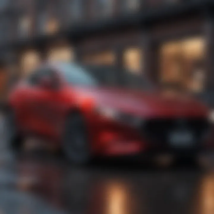 Dynamic performance showcasing the 2021 Mazda3 Preferred Package AWD sedan