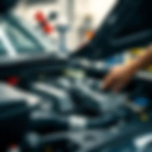 A pristine engine bay showcasing clean engine components.