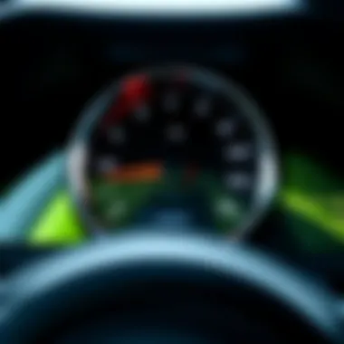 A vehicle dashboard displaying oil pressure gauge.