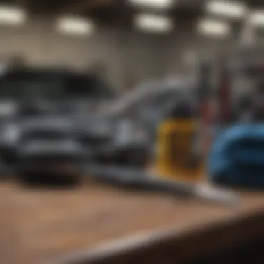 Professional Detailing Tools for Optimal Maintenance Detailing tools including brushes and microfiber cloths on a table