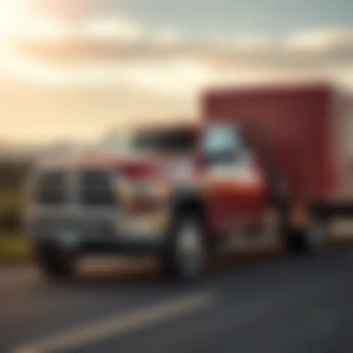 Dodge 3500 Heavy Duty towing a trailer illustrating its payload capacity