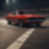 Dynamic performance of a Dodge Charger on a racetrack