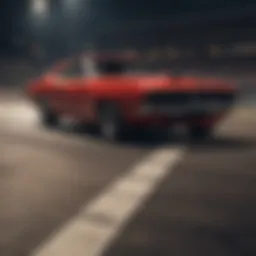 Dynamic performance of a Dodge Charger on a racetrack