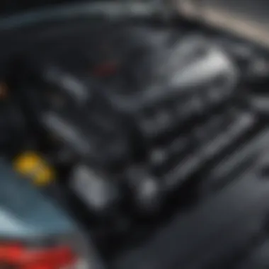 Engine compartment of the Dodge Durango Scat Pack displaying its powerful V8 engine
