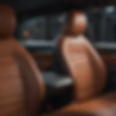 Luxurious Leather Seat Cover Luxurious leather seat cover in a modern car interior