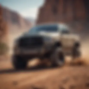 Off-Road Performance of Dodge Truck Dodge truck in action off-road demonstrating its performance